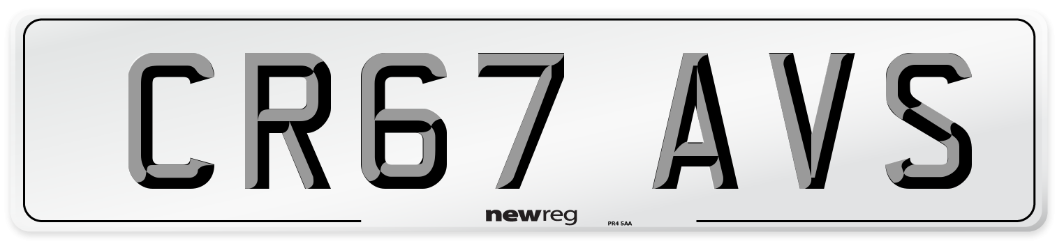 CR67 AVS Number Plate from New Reg